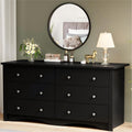 Black 6 Drawer Dresser Q3066