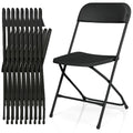10 Pack Black Plastic Folding Chairs I592