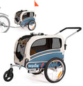 2 in 1 Pet Bicycle Trailer with 6" Stroller Wheel Y268