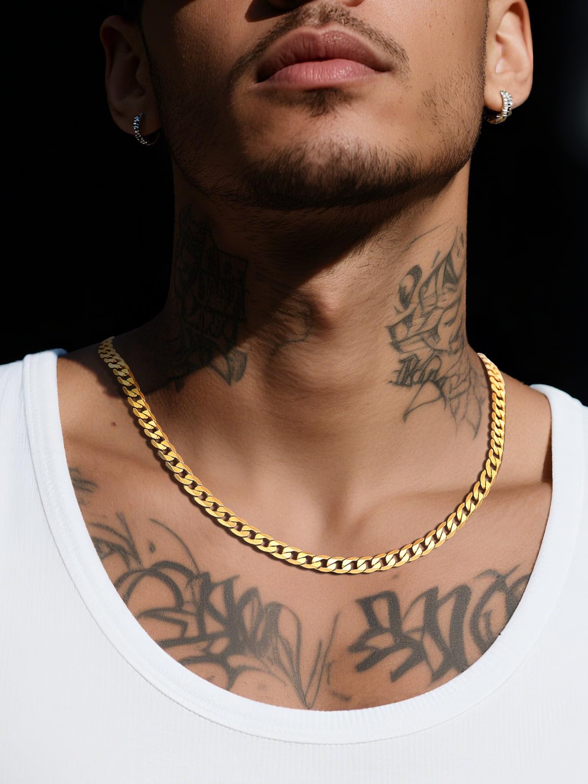 Stainless Steel Figaro Chain Necklace Y647888