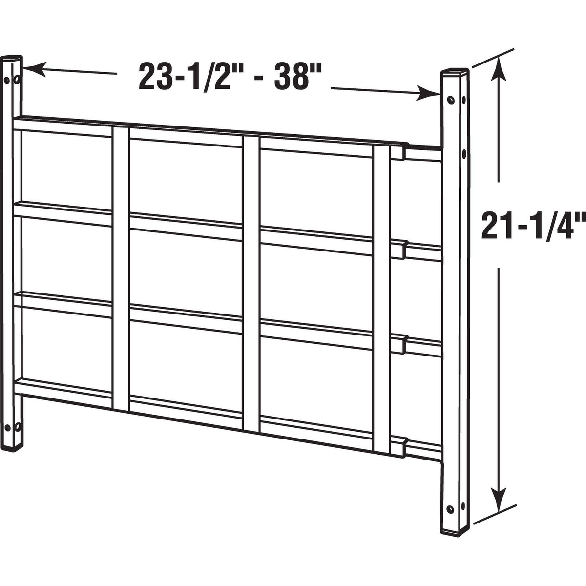 Adjustable 4-Bar Window Security Grill L281