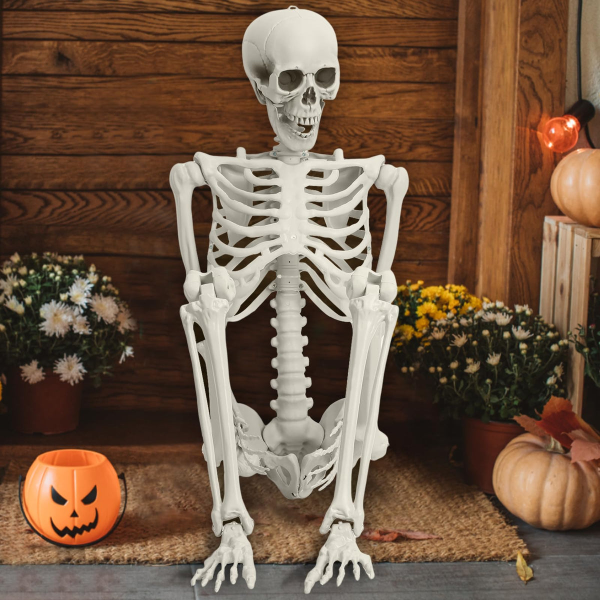 5.4FT Poseable Life Size Plastic Skeleton L86110