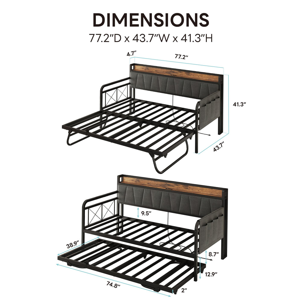 Twin Daybed with Trundle S17790