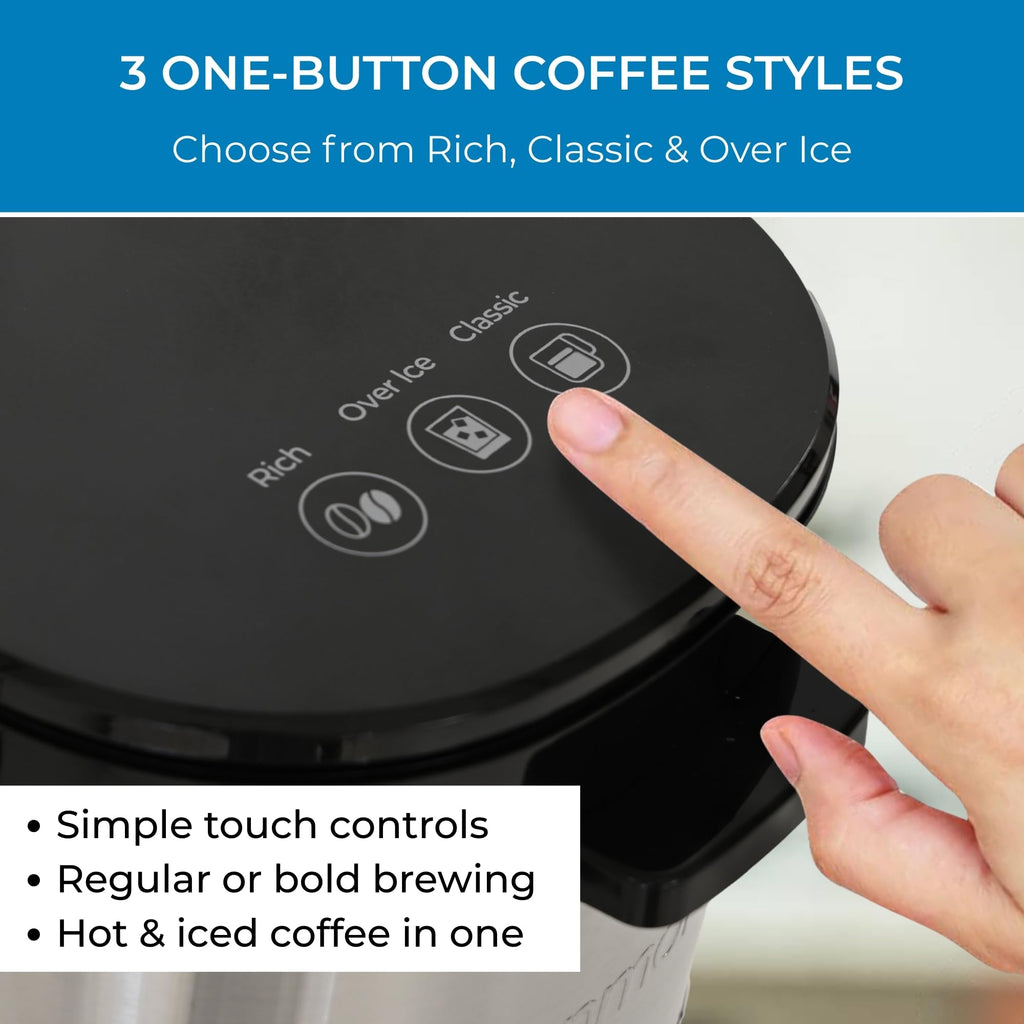 Single Serve Coffee Maker 6–12 Oz Black H419