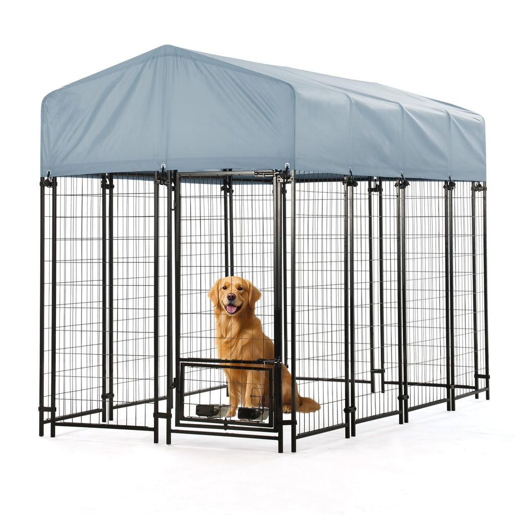 8'x4'x6' Outdoor Dog Kennel with Roof E614
