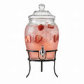 Glass Beverage Dispenser with Metal Stand 2 Gal W28162