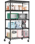 Wire Storage Rack with Wheels Metal Shelving E803197