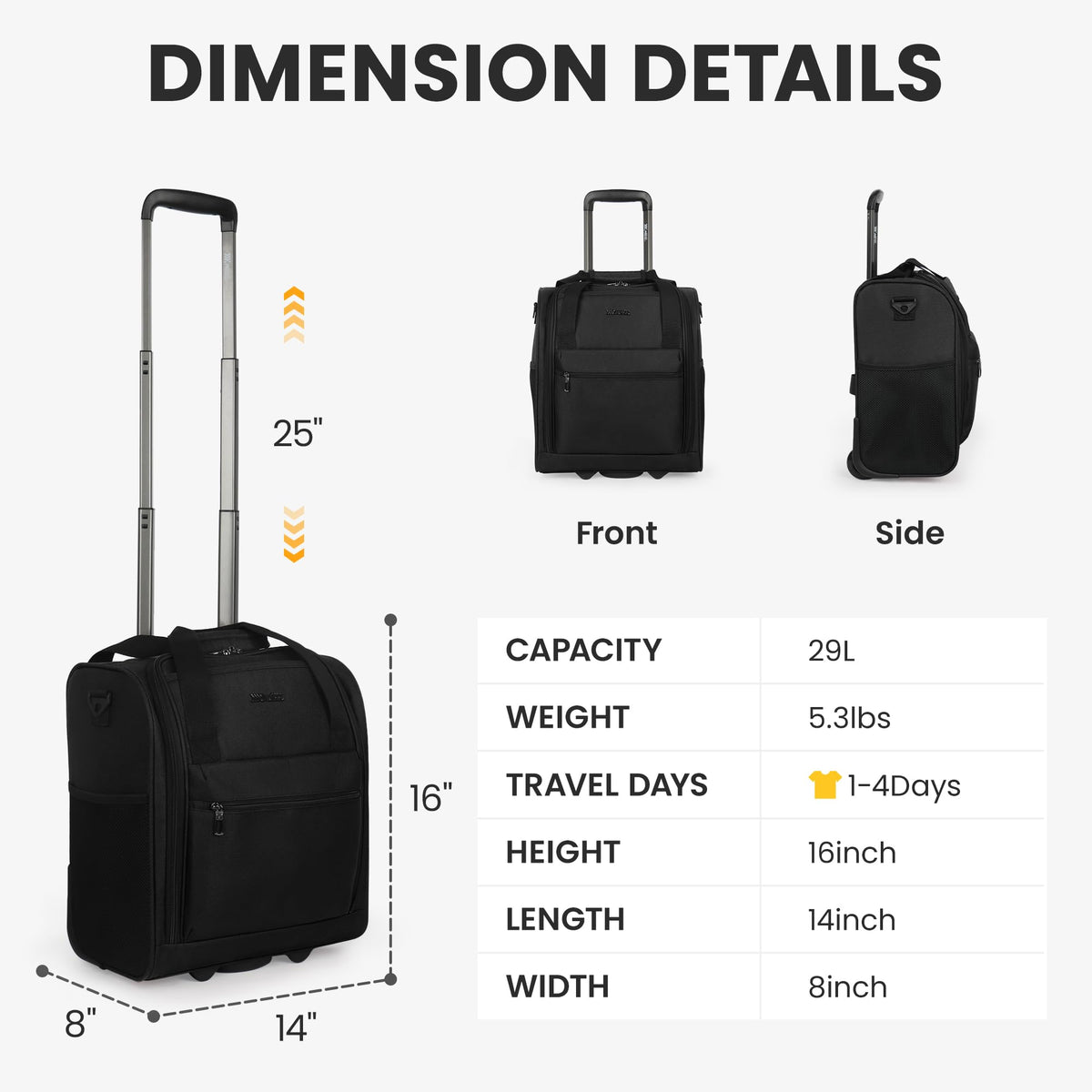 16" Softside Carry-On Luggage J31976