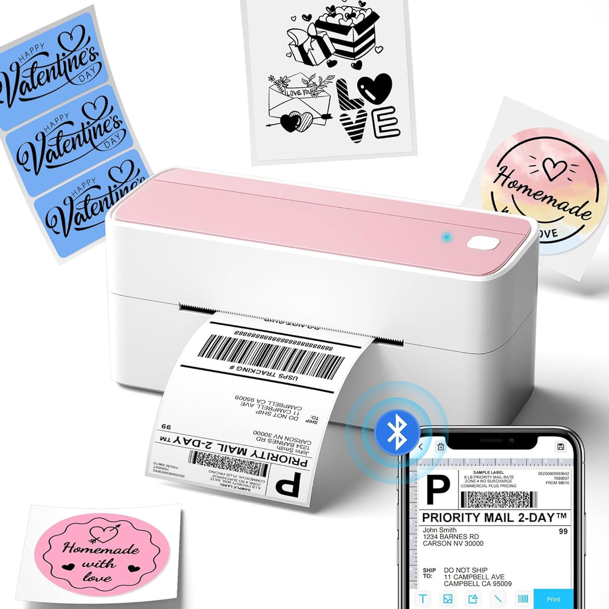 Bluetooth Thermal Label Printer A4377