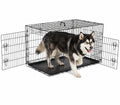 48 inch Folding Metal Wire Dog Crate with Double Door Z609