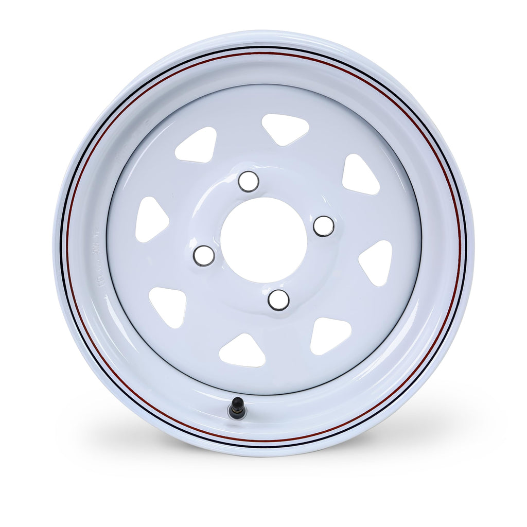 5.30-12 Trailer Tire & Wheel 6-Ply White Spoke Rim S9691