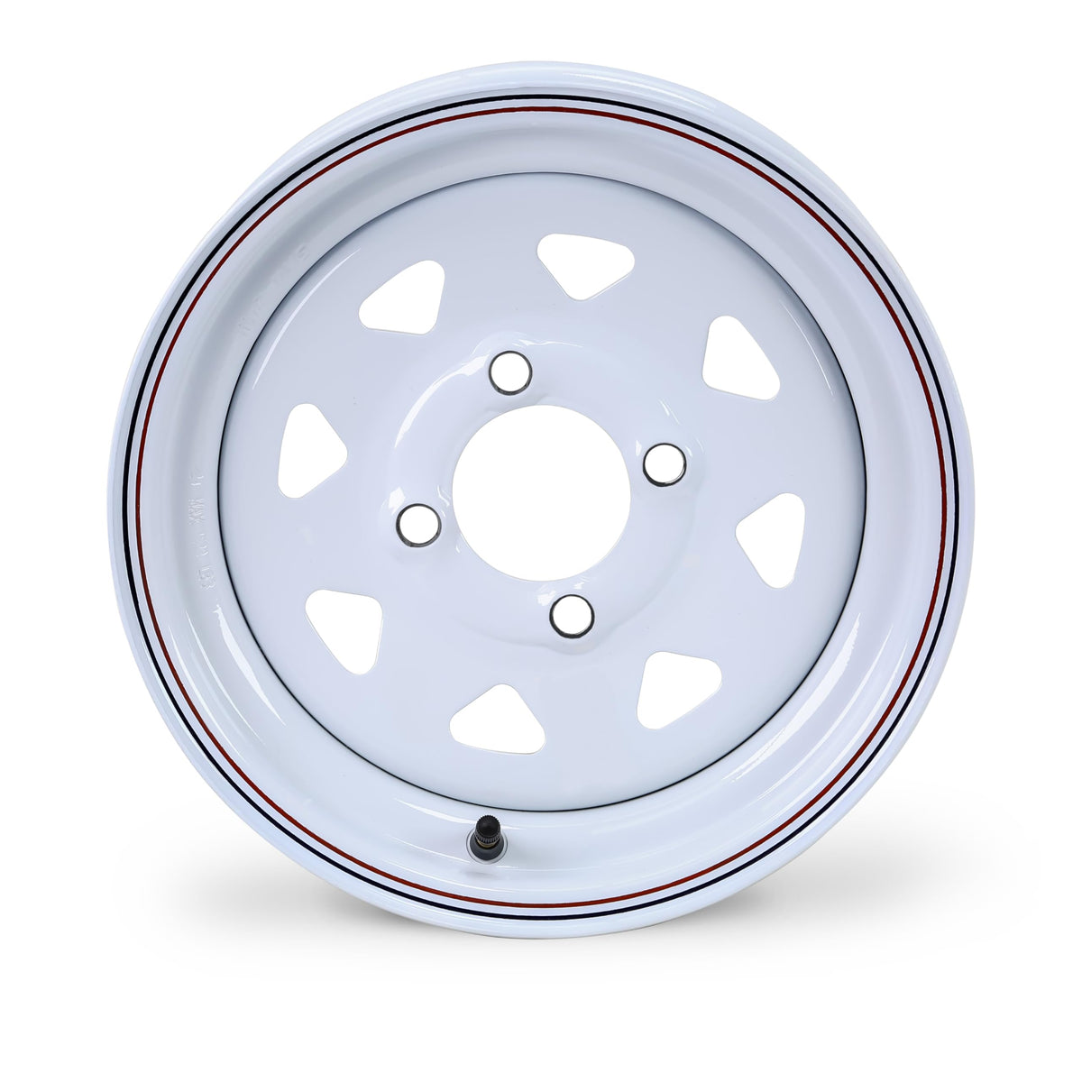 5.30-12 Trailer Tire & Wheel 6-Ply White Spoke Rim S9691