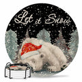 Set of 4 Absorbent Ceramic Stone Coasters with Holder Y9319