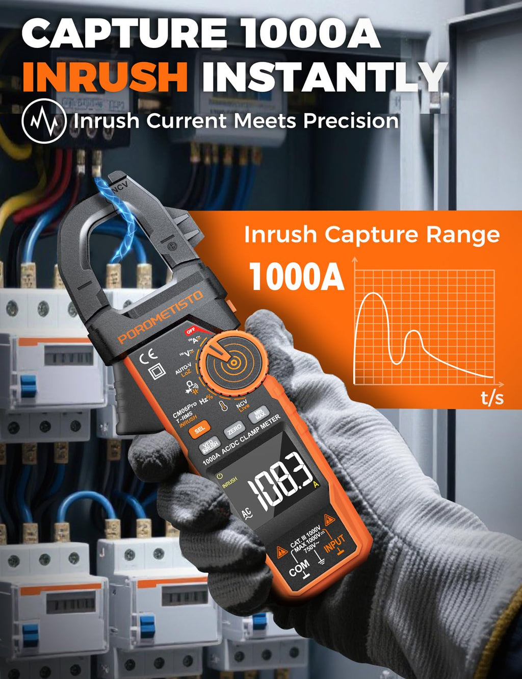 Clamp Meter 6000 Counts 1000A K932