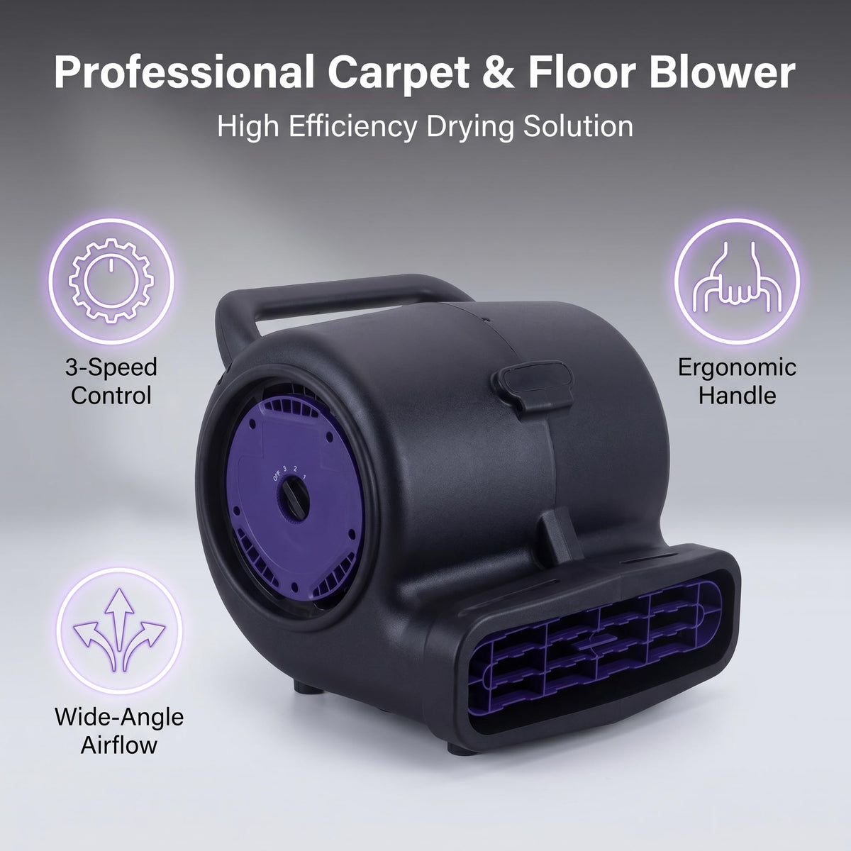 1/2 HP Air Mover Fan, 6000 CFM Copper Motor B9404