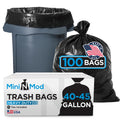 45 Gallon Heavy Duty Black Trash Bags 100 Count C1087
