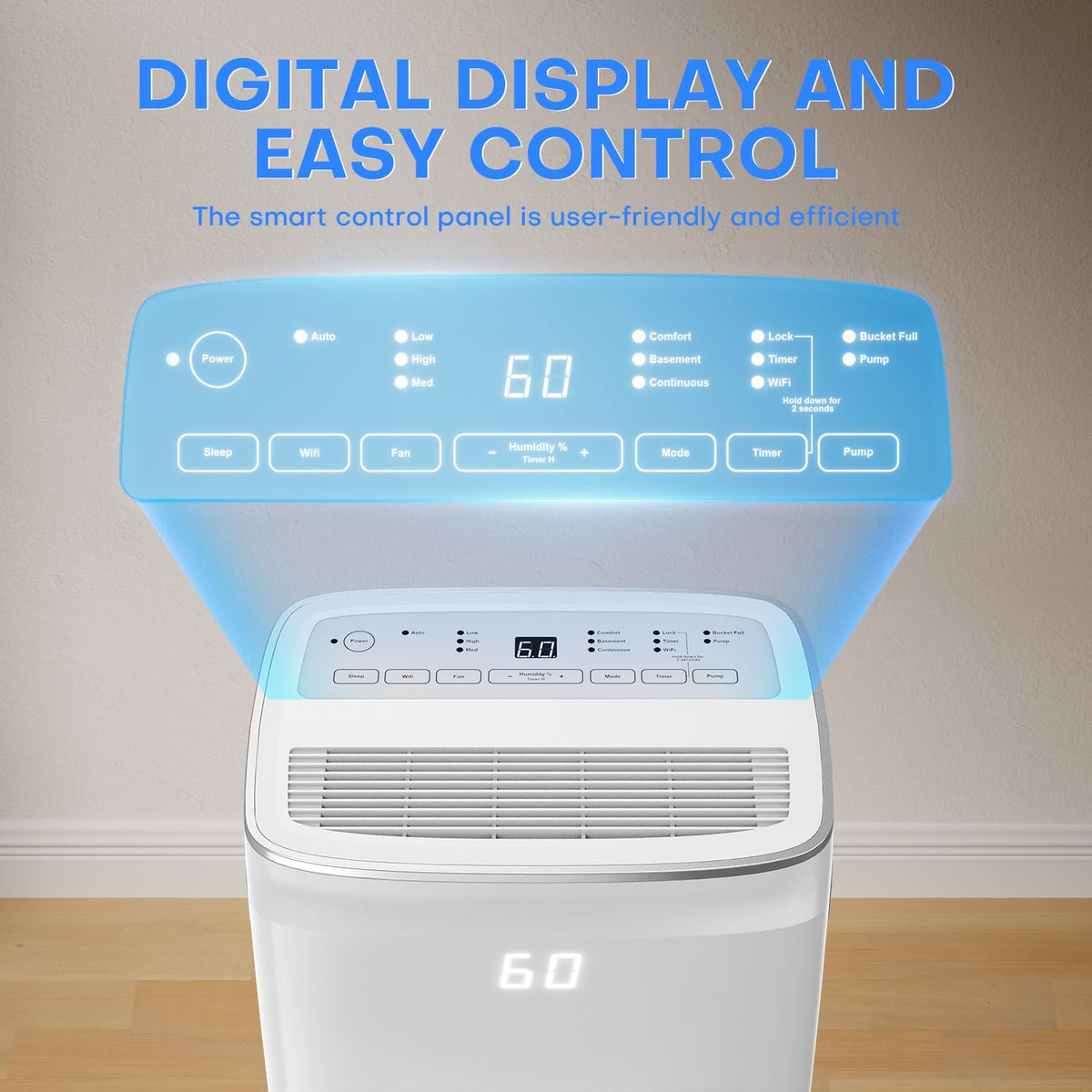 80 Pint Smart WiFi Dehumidifier C836779