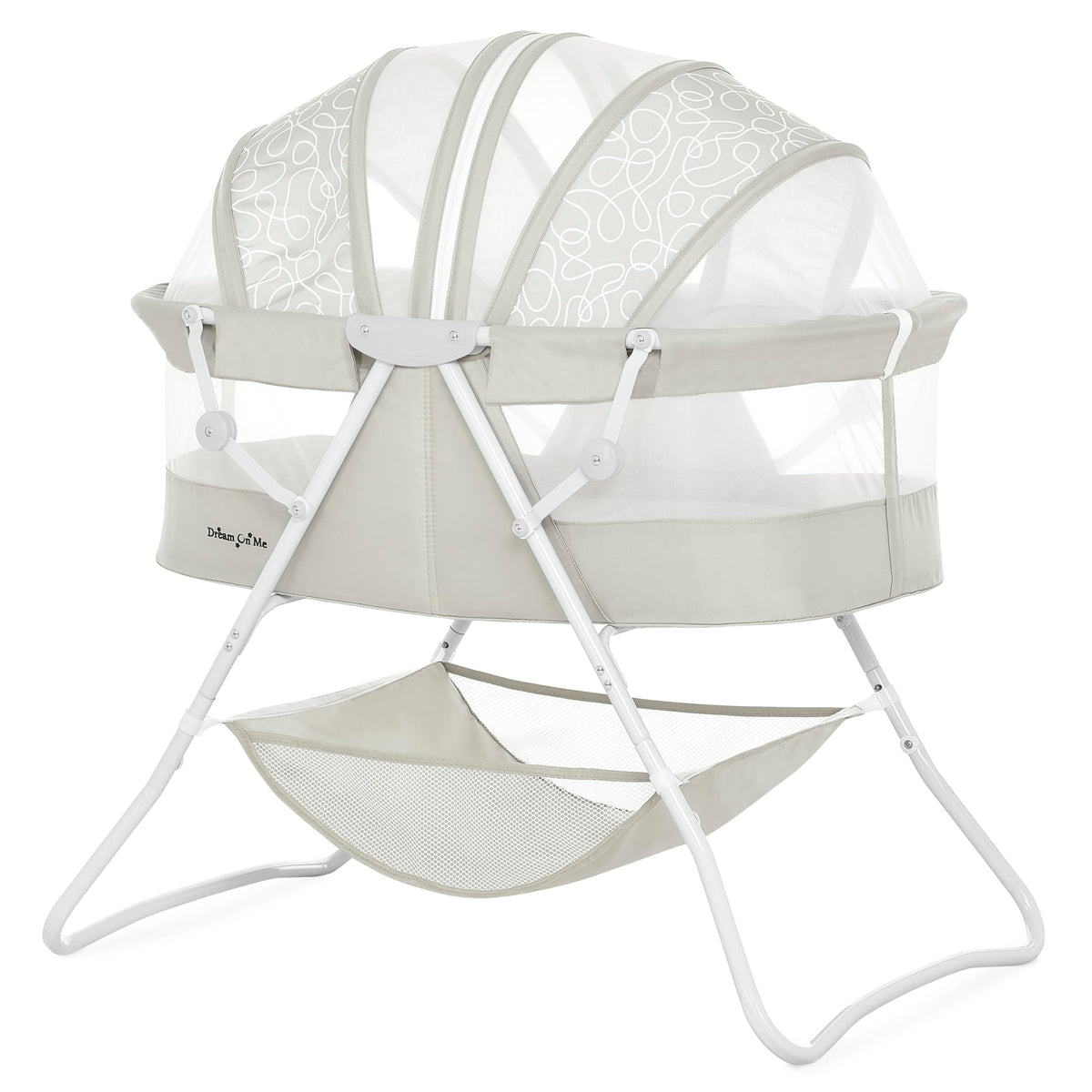 Portable Infant Bassinet, Double Mesh Canopy, Cool Grey Q281017