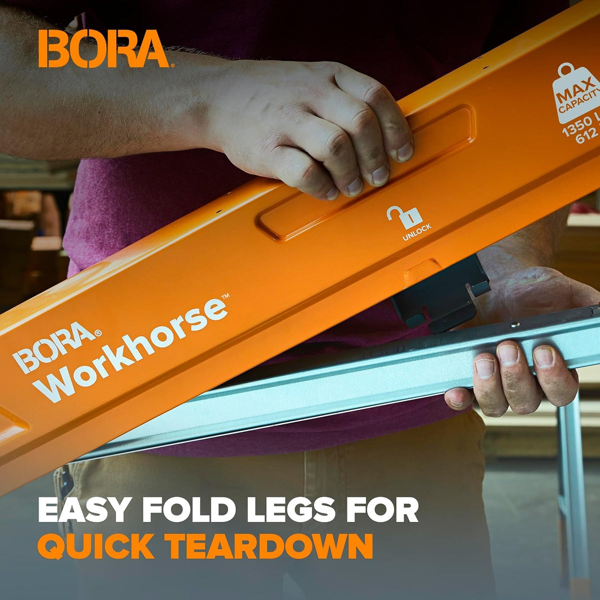 2 Pack Folding Heavy Duty Metal Sawhorse Z297232