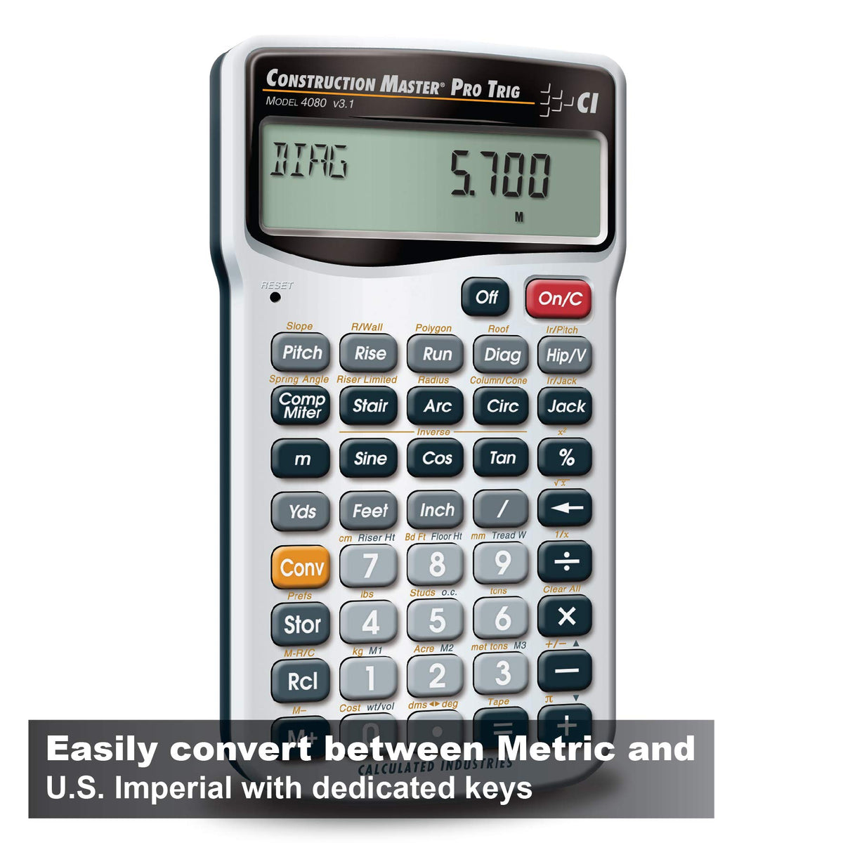 Construction Calculator with Case A2754