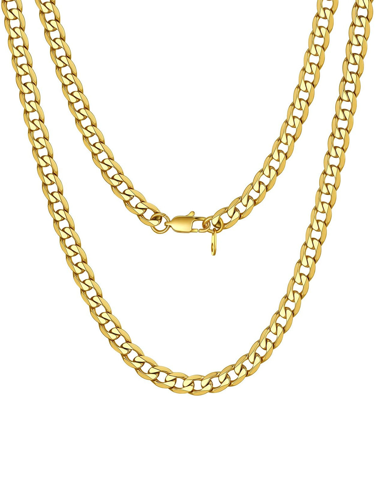 Stainless Steel Figaro Chain Necklace Y647888