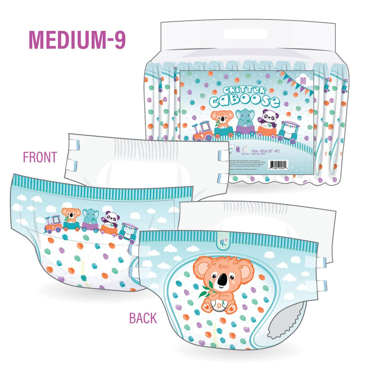 Adult Printed Diapers 12 Pack Medium S756