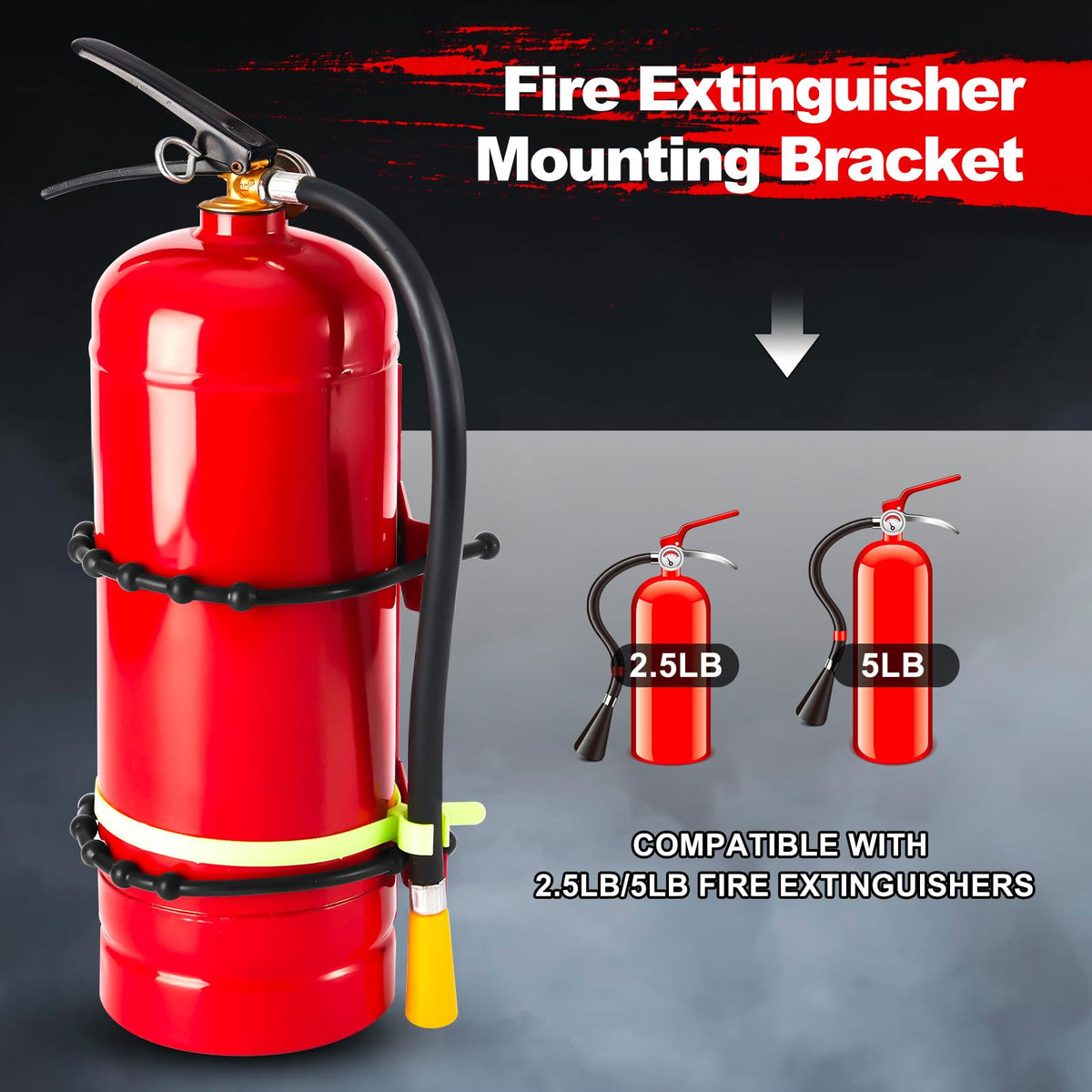 4 Pcs 2.5 Lbs and 5 Lbs Fire Extinguisher Replacement Straps Q247