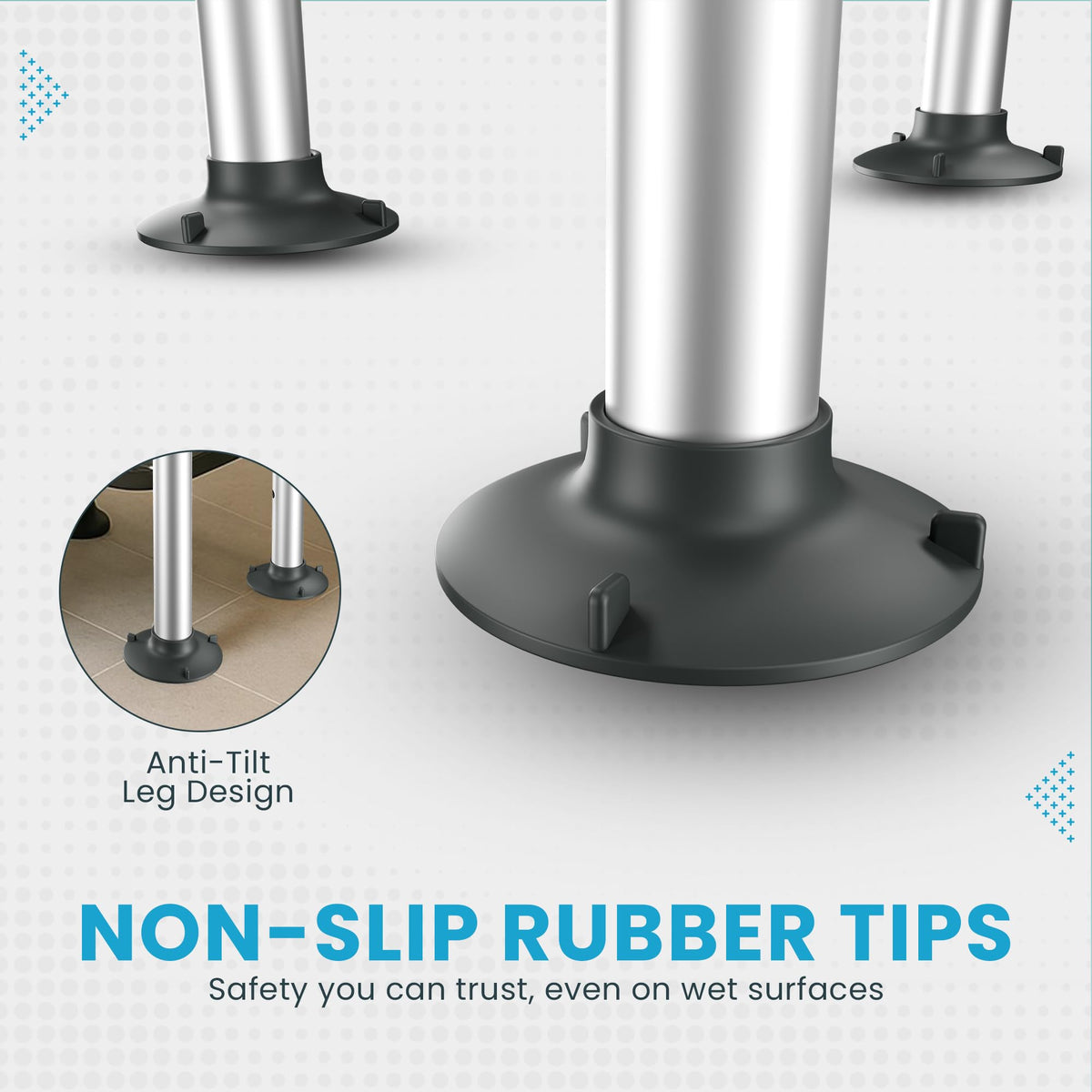 Adjustable Swivel Shower Stool with Non-Slip Feet L3938