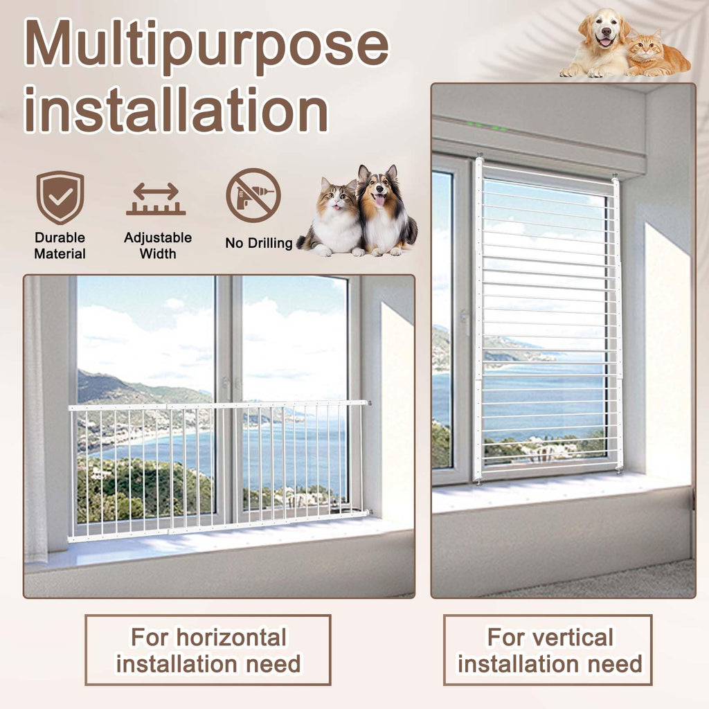 Adjustable White 4 Panel Window Guards Q5396
