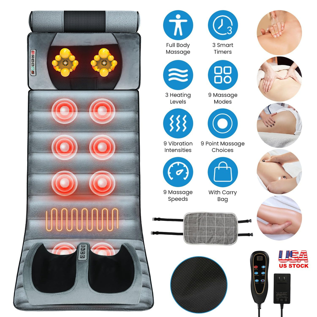 Full Body Massage Mat with Heat W856250