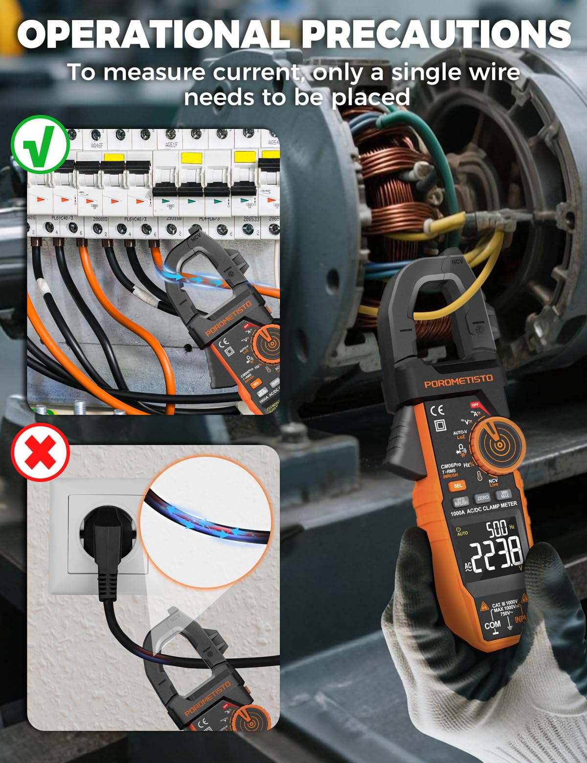 Clamp Meter 6000 Counts 1000A K932