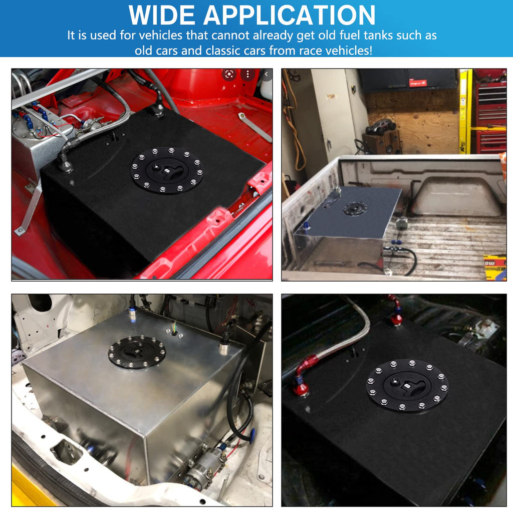 5 Gallon Aluminum Polished Fuel Cell with Cap E174