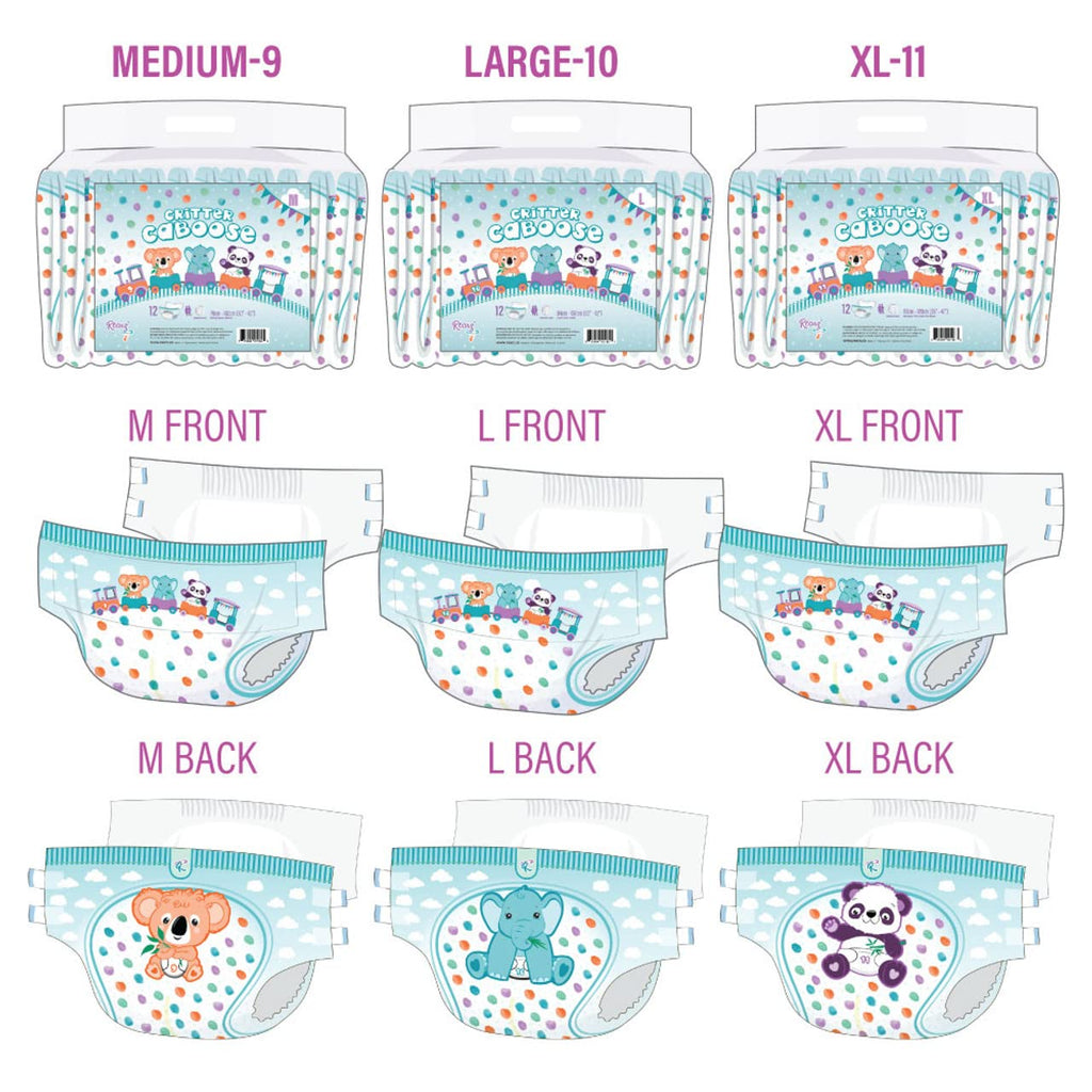 Adult Printed Diapers 12 Pack Medium S756