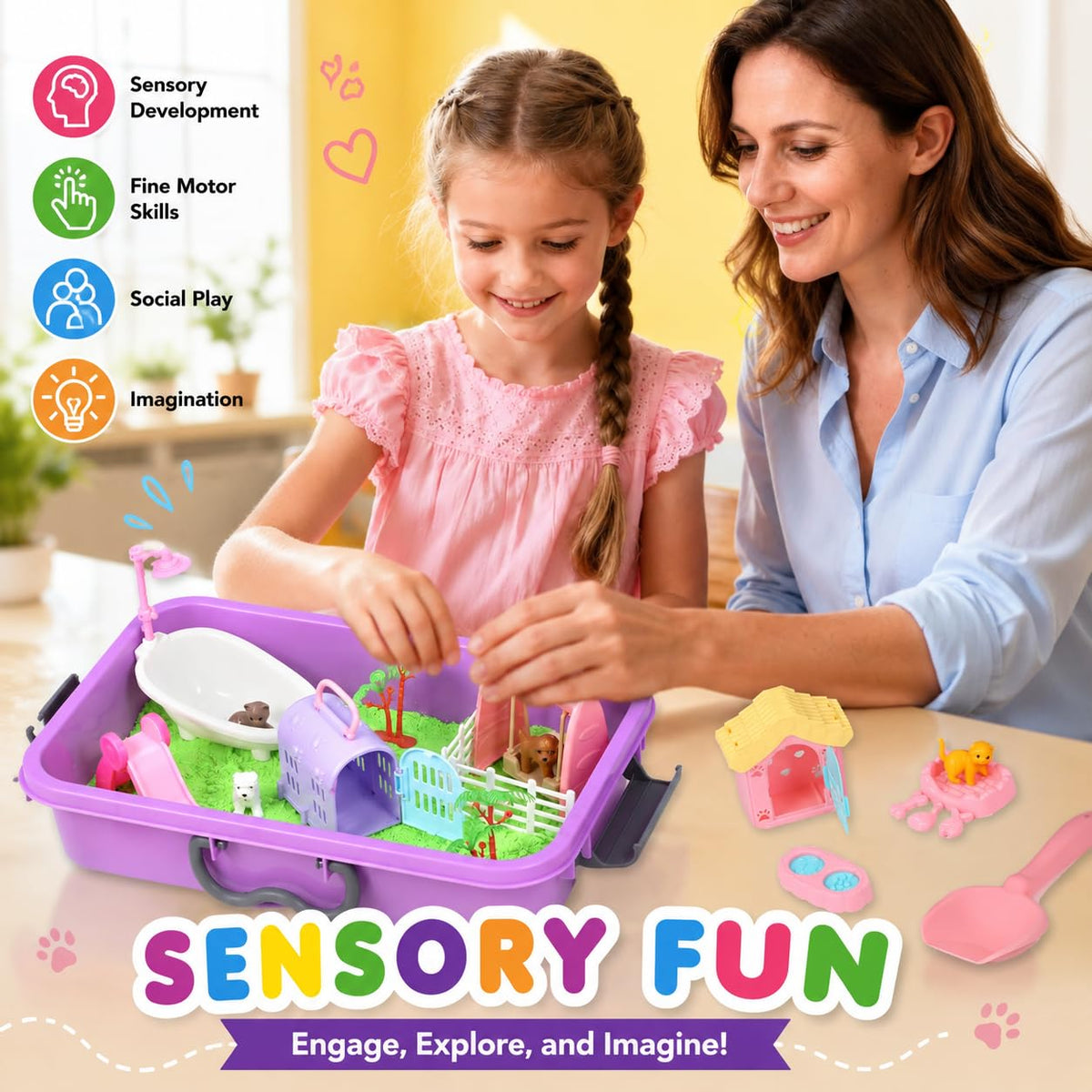 Pet Sensory Bin Sand Box Kit X2623