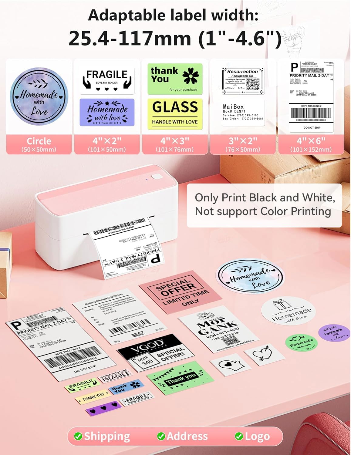 Bluetooth Thermal Label Printer A4377