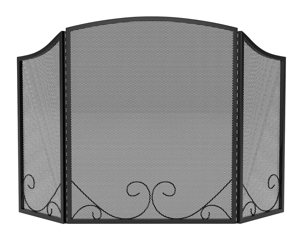 Black Wrought Iron Fireplace Screen X478649