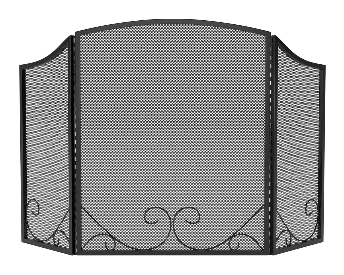 Black Wrought Iron Fireplace Screen X478649