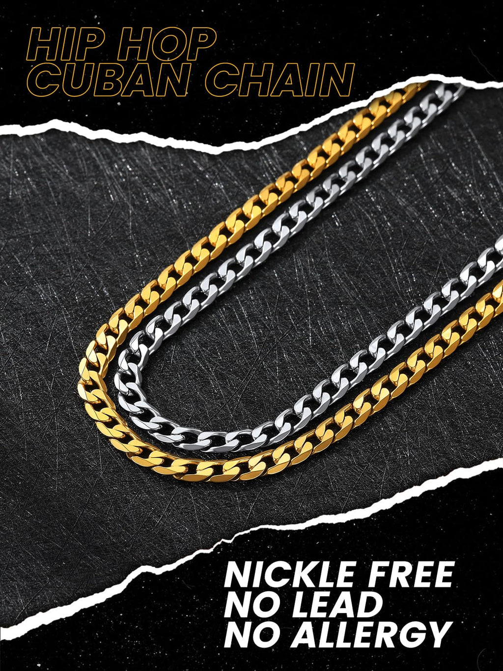 Stainless Steel Figaro Chain Necklace Y647888