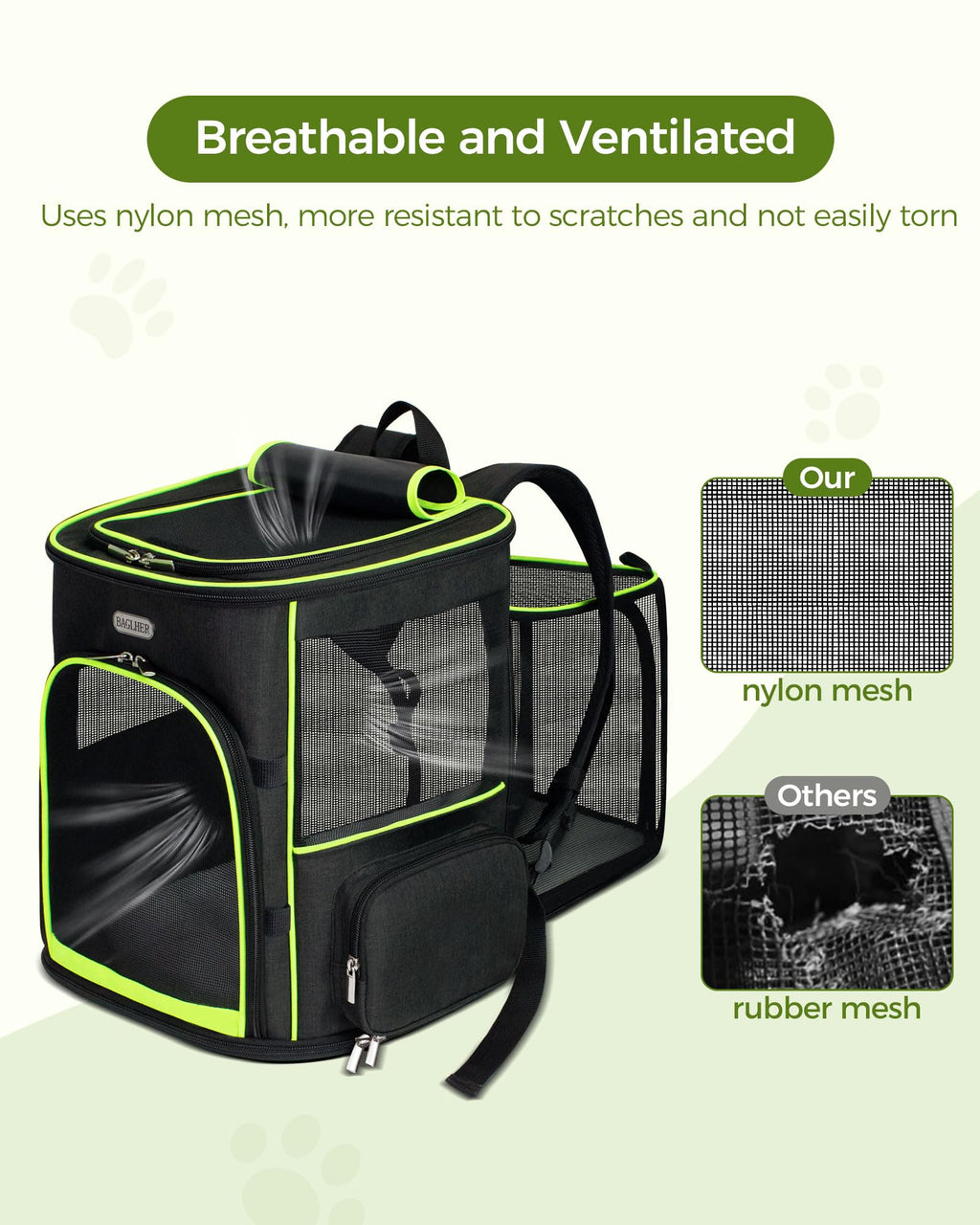Expandable Cat Carrier Backpack with Breathable Mesh D870