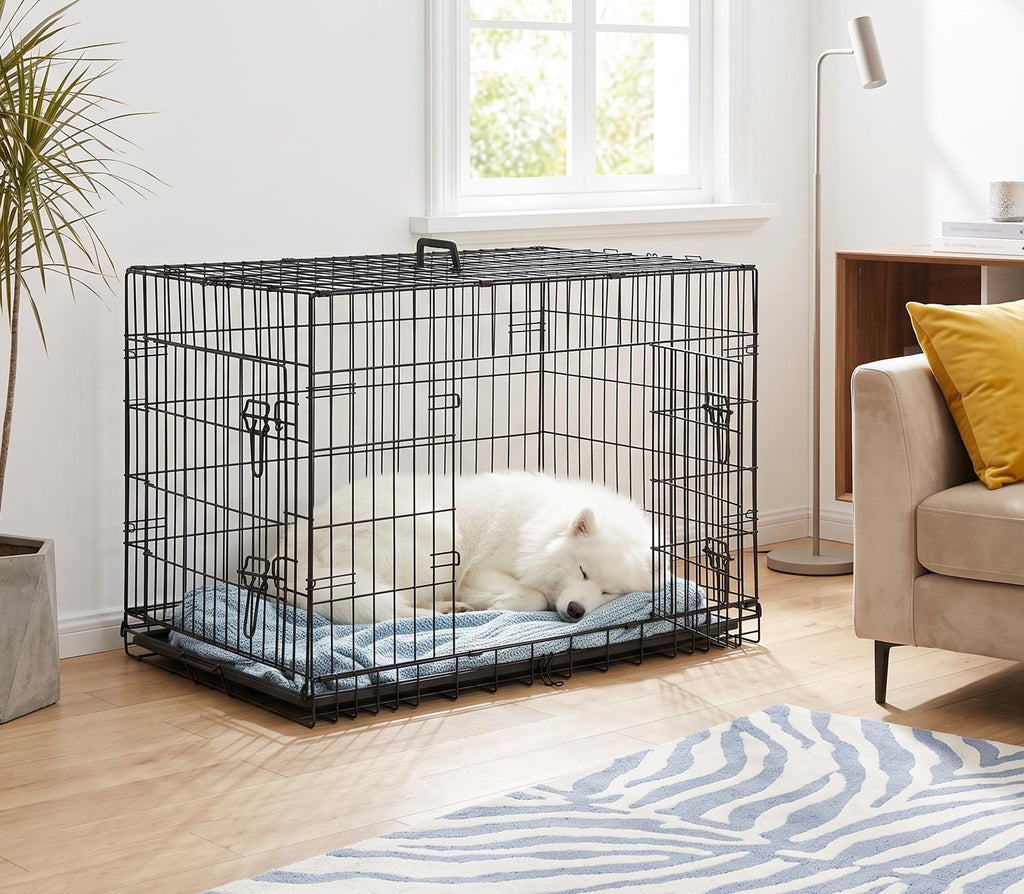 48 inch Folding Metal Wire Dog Crate with Double Door Z609