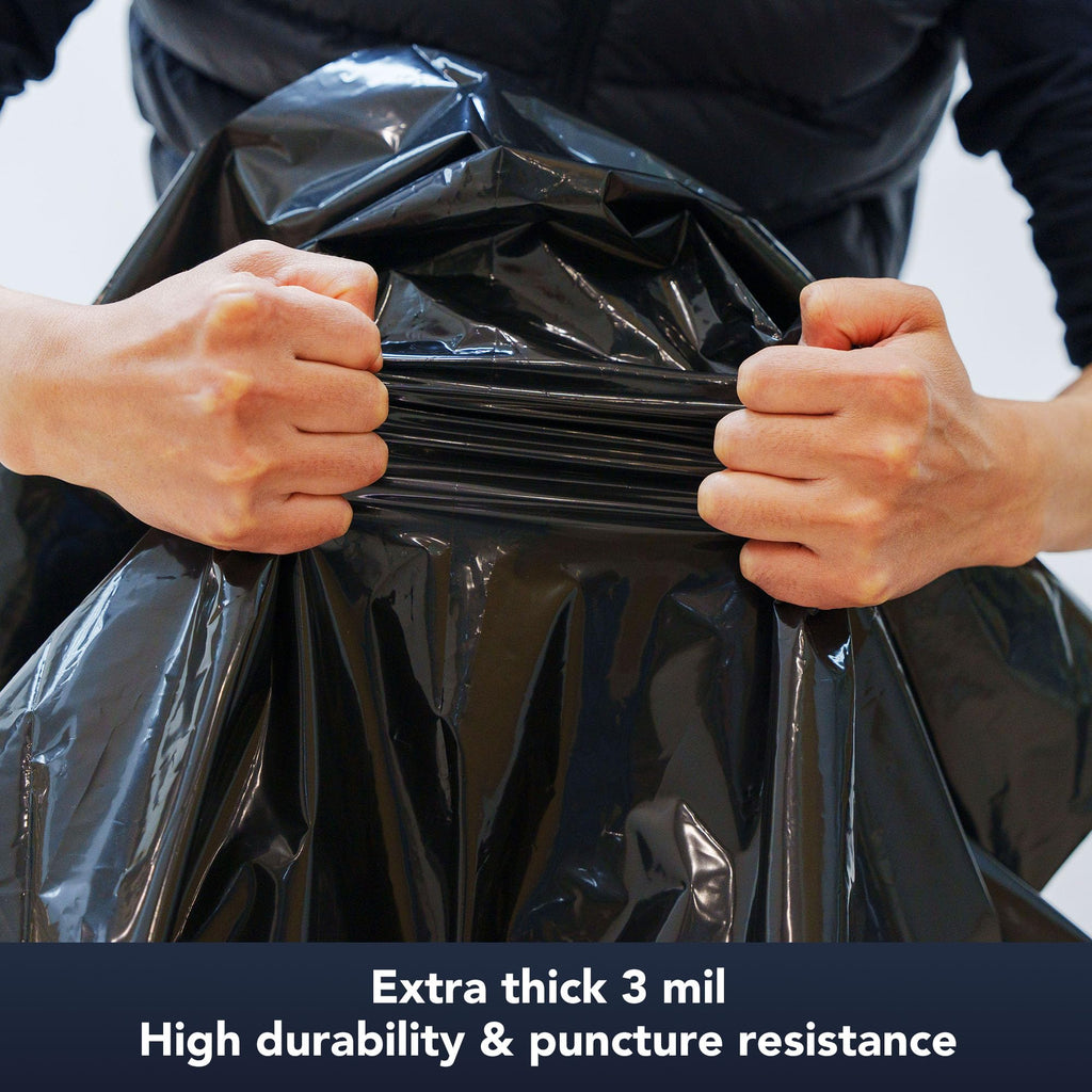 42 Gallon Extra Thick 3MIL Heavy Duty Bags with Tie Flaps, 32 Count I65268