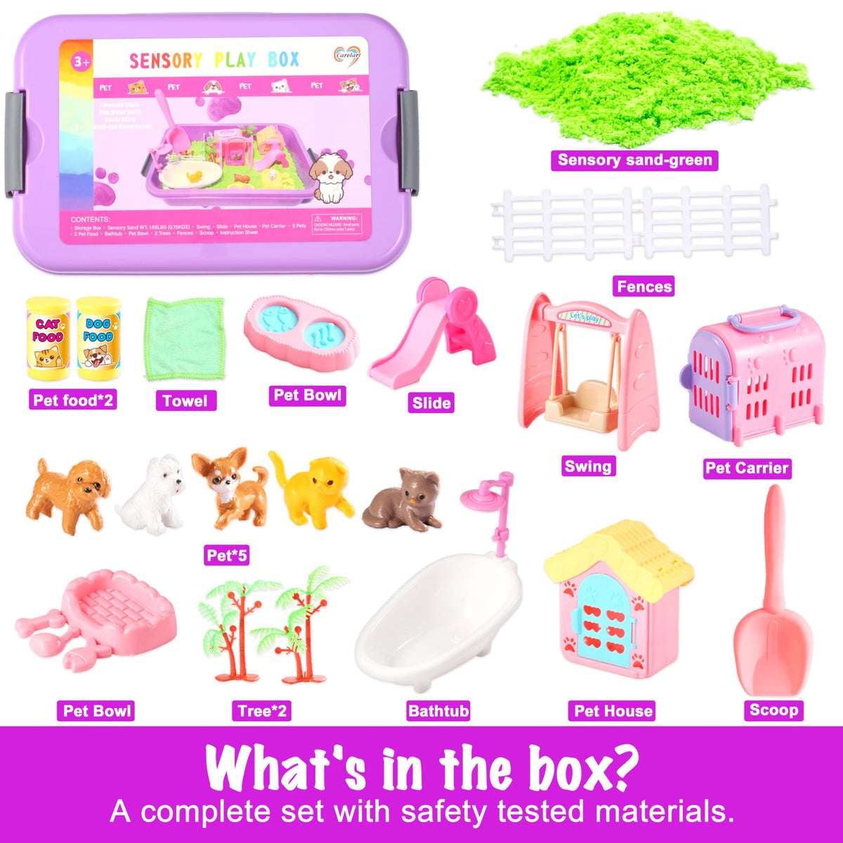 Pet Sensory Bin Sand Box Kit X2623