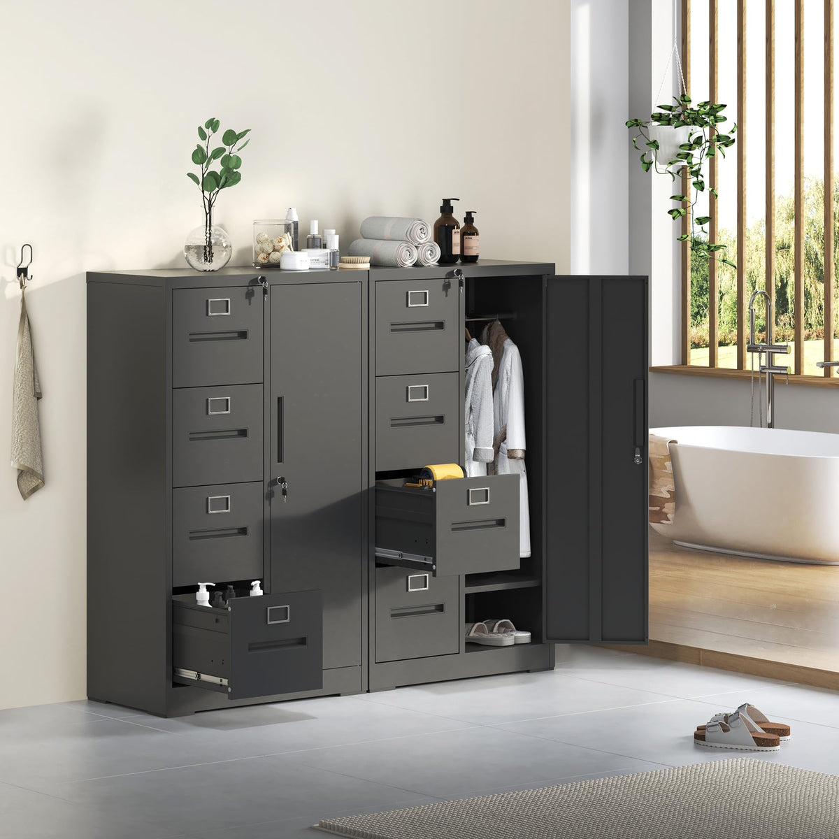 4 Drawer Metal File Cabinet with Lock E1326