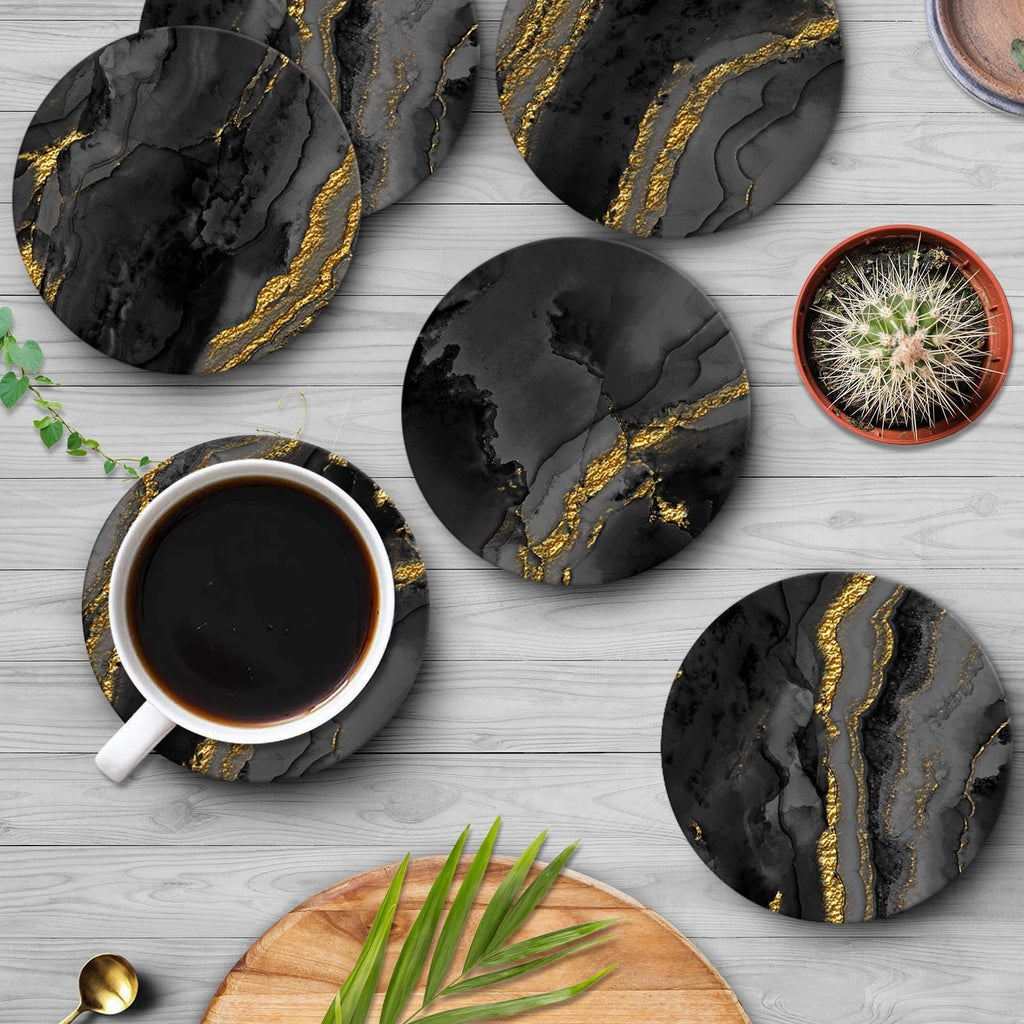 Set of 6 Ceramic Stone Coasters D1946
