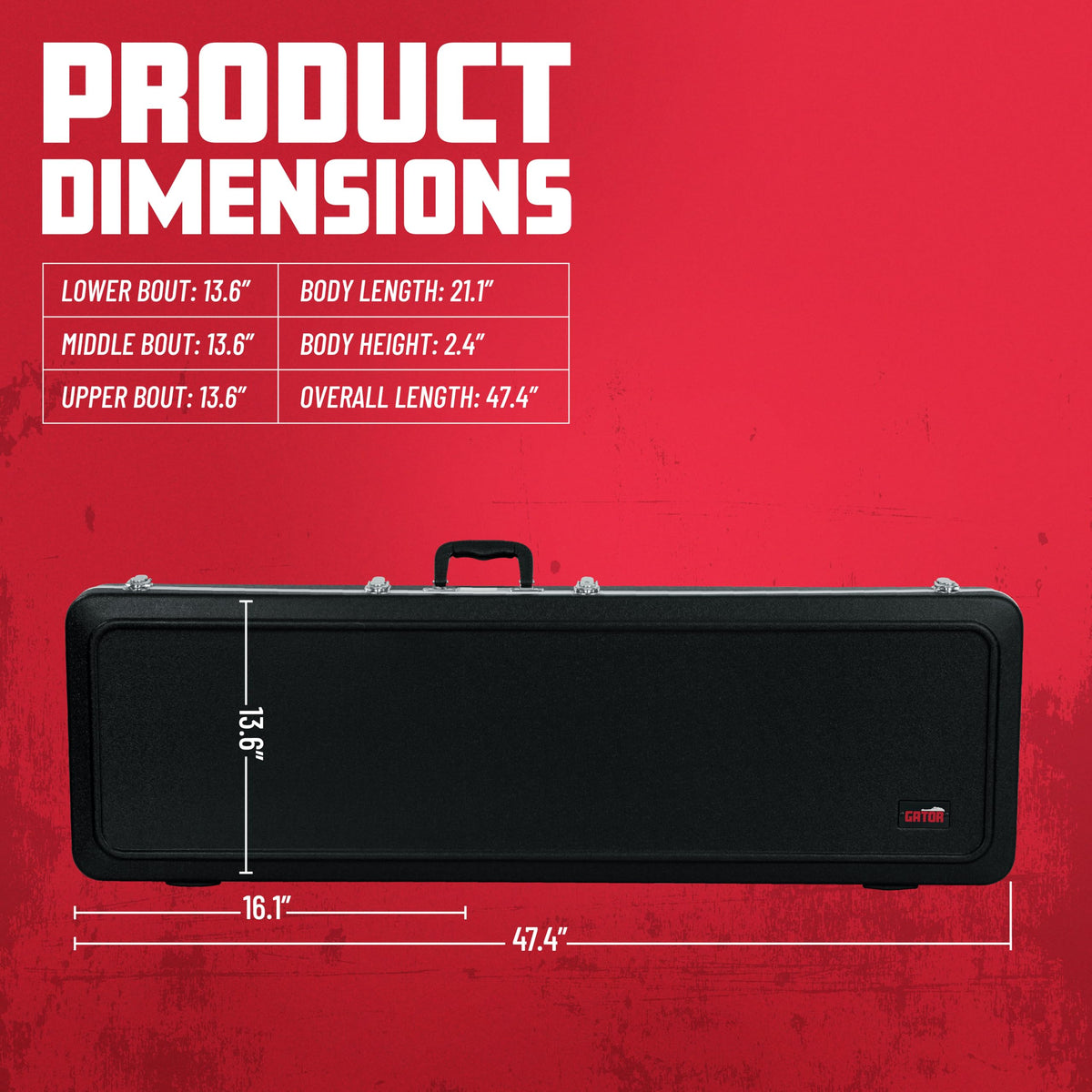 ABS Molded Guitar Case for Electric Bass Guitars Y6125