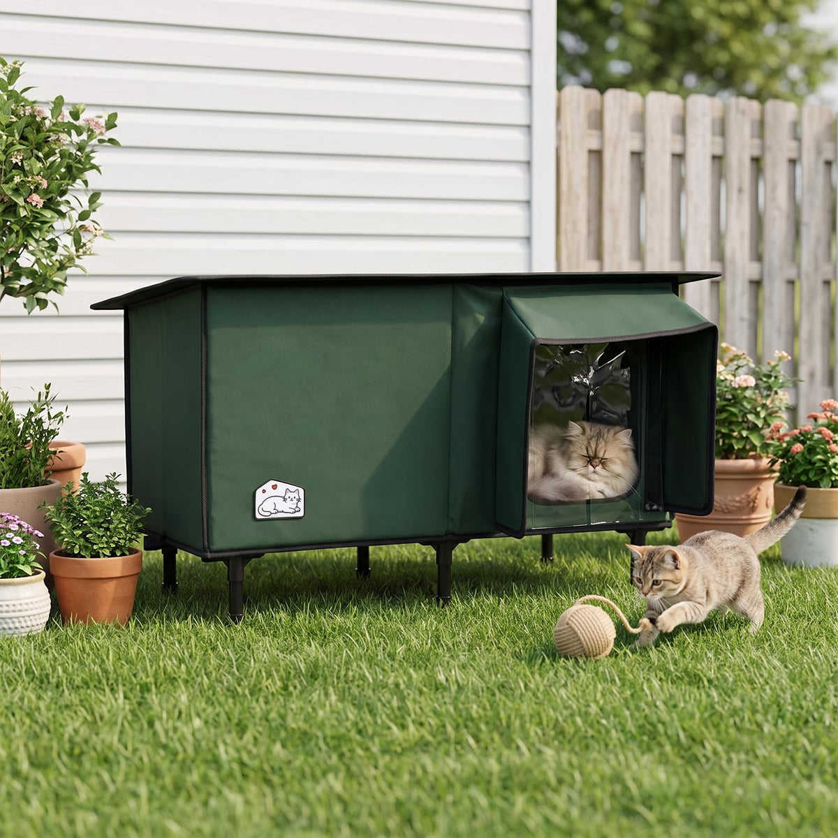 Heated Outdoor Cat House Y931