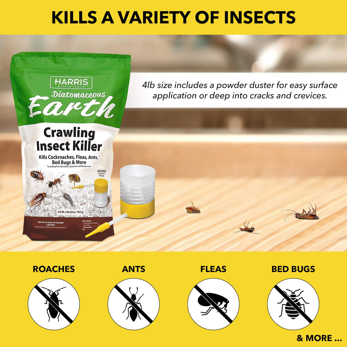 Diatomaceous Earth Crawling Insect Killer 4lb D270002