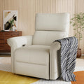 Fabric Light Gray Swivel Rocker Recliner Chair V999