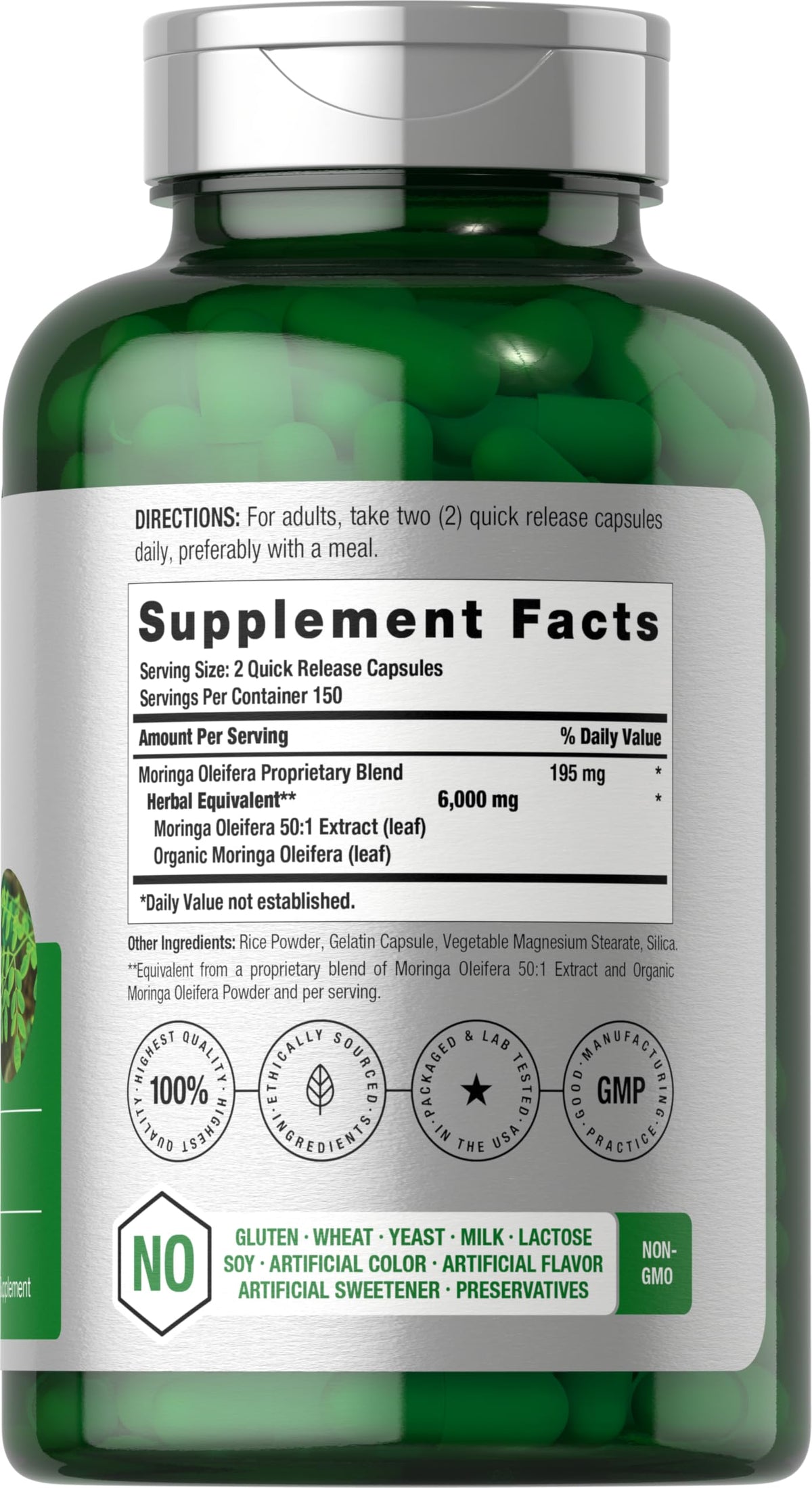 Moringa Oleifera 300 Capsules Q993