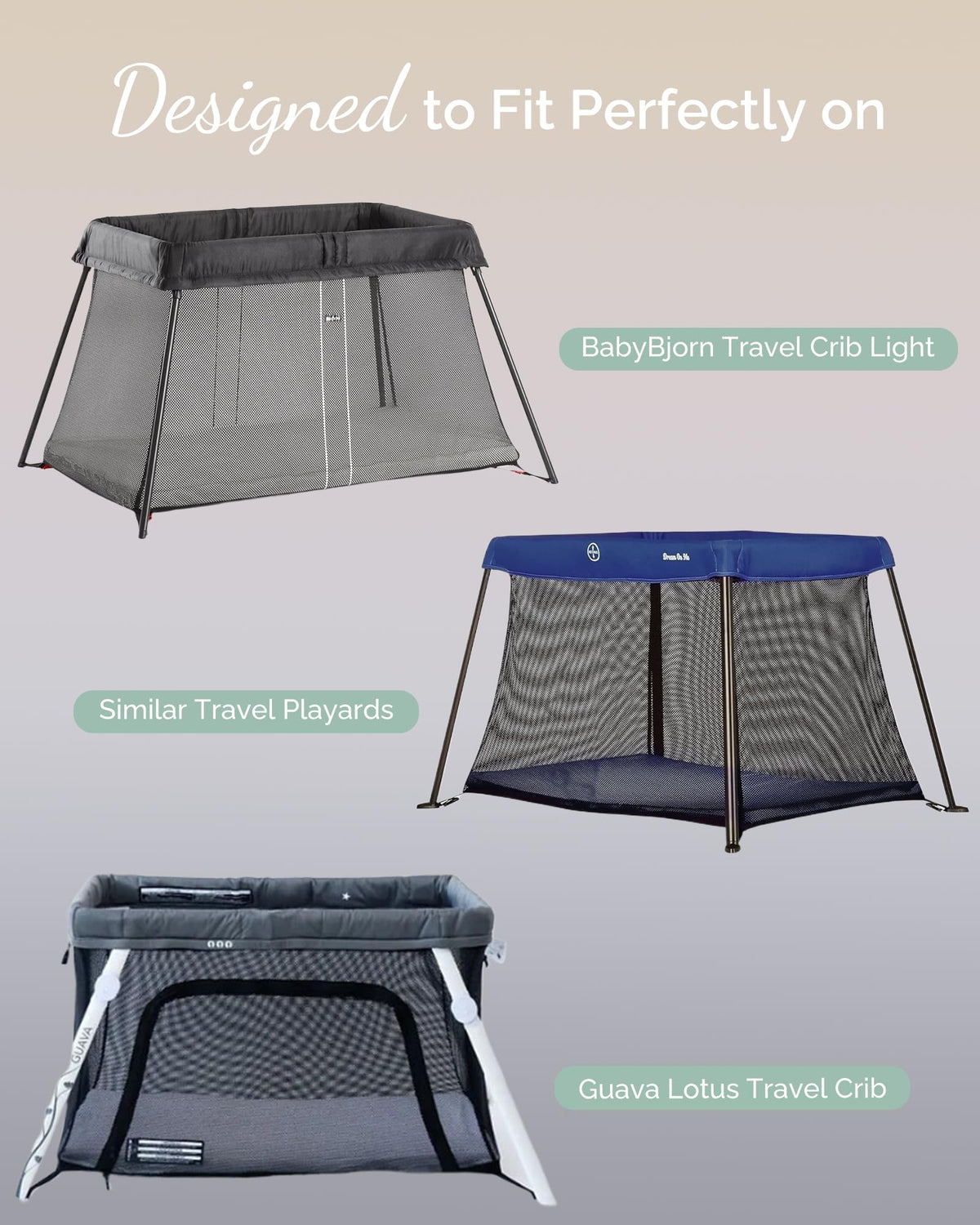 Grey Navy 3 Pack Jersey Pack and Play Sheets I20937